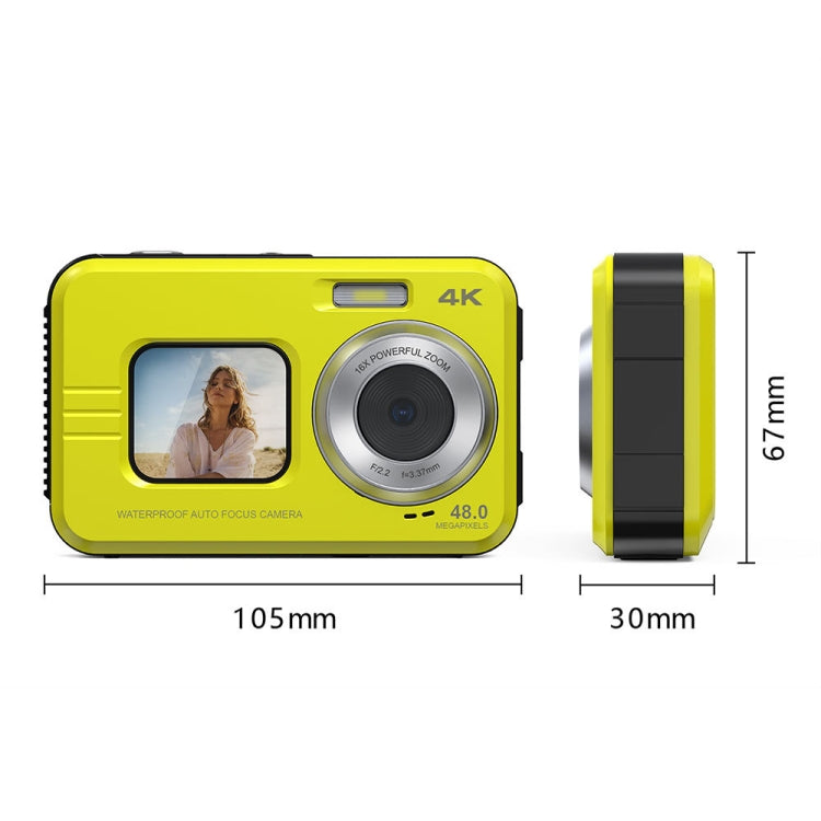 WDC901 3.5m Waterproof 48MP HD Dual Screen Outdoor Sports Digital Camera, US Plug, UK Plug, EU Plug, AU Plug WDC901 3.5m Waterproof 48MP HD Dual Screen Outdoor Sports Digital Camera, US Plug, UK Plug, EU Plug, AU Plug